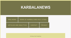 Desktop Screenshot of karbalanews.net